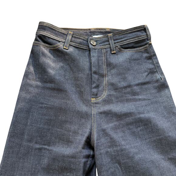 G. Label by goop Le Goop Jean Dark Wash Womens Size 6 Flare Wide Leg - Picture 5 of 8